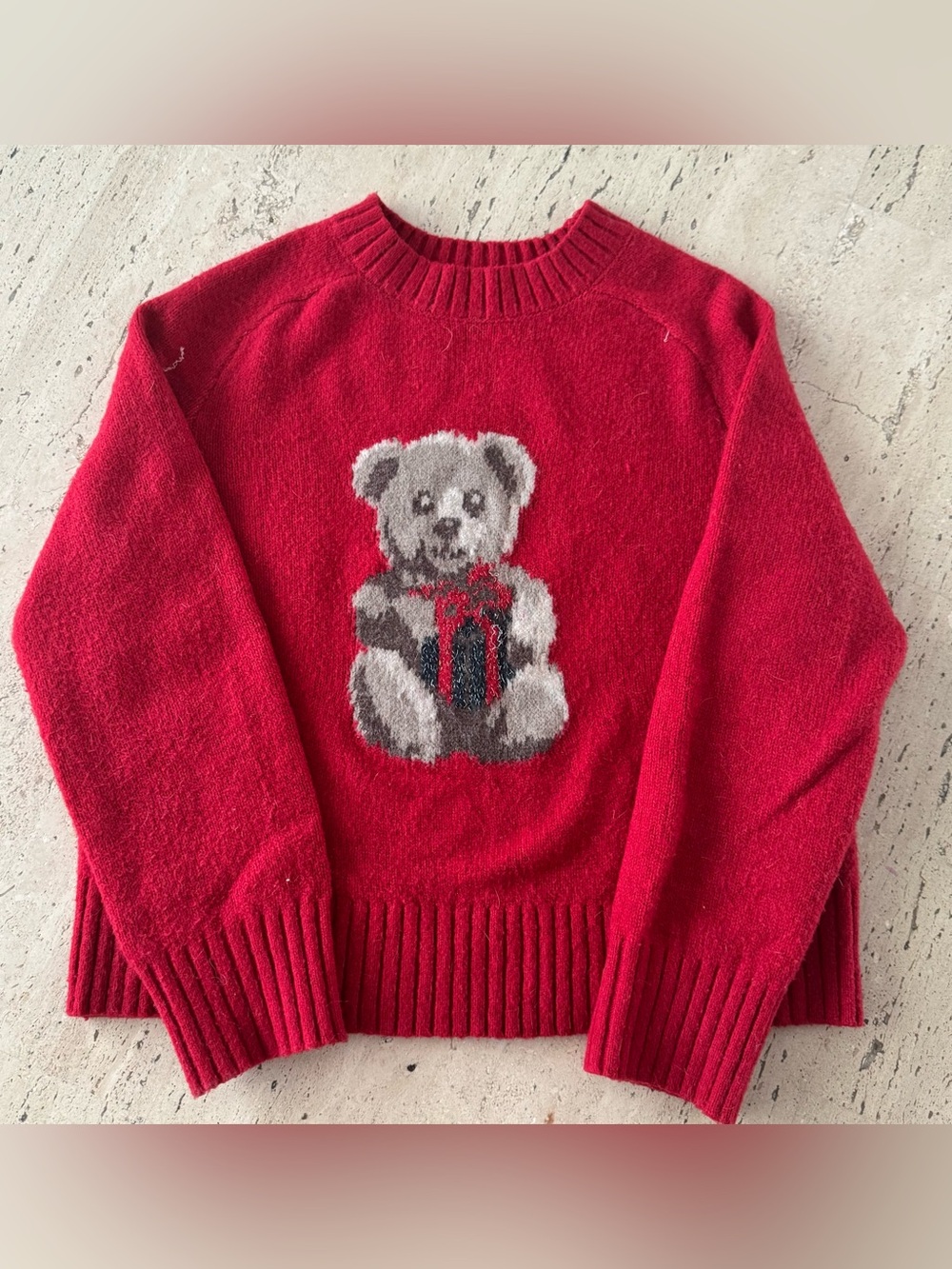 Little girls Abercrombie Teddy Bear Knit Sweater